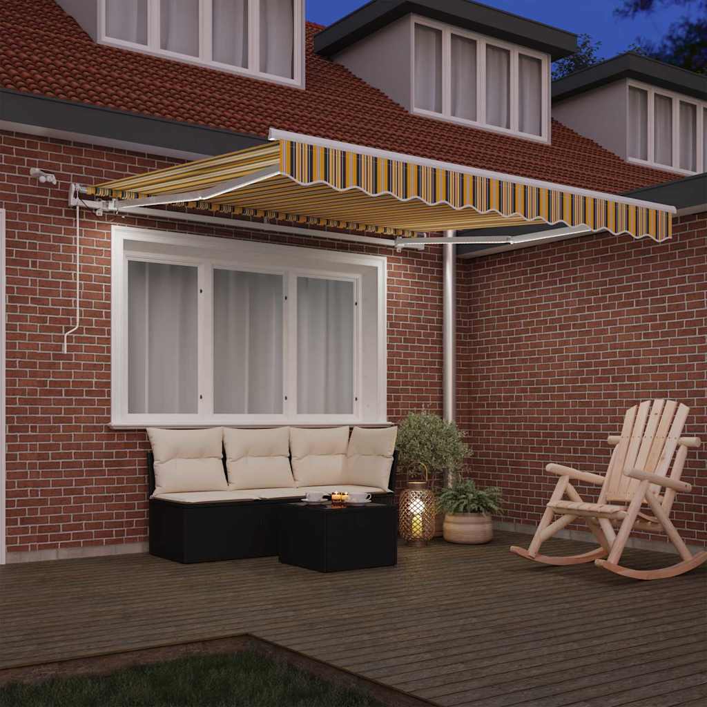 Vidaxl uitschuifbare luifel meerkleurig 300 x 250 cm polyester
