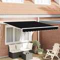 Vidaxl inklapbaar zonnescherm zwart 300 x 250 cm stof