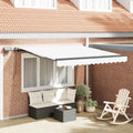 Vidaxl inklapbaar zonnescherm wit 300 x 250 cm stof