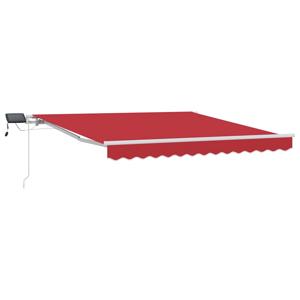 Vidaxl inklapbaar zonnescherm rood 300 x 250 cm stof en staal