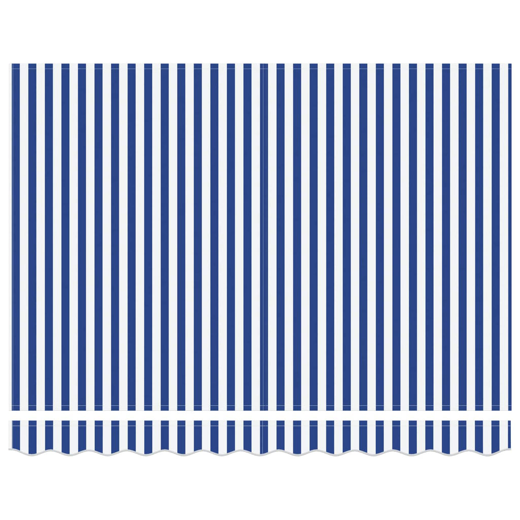 Vidaxl inklapbaar zonnescherm blauw en wit 350 x 250 cm