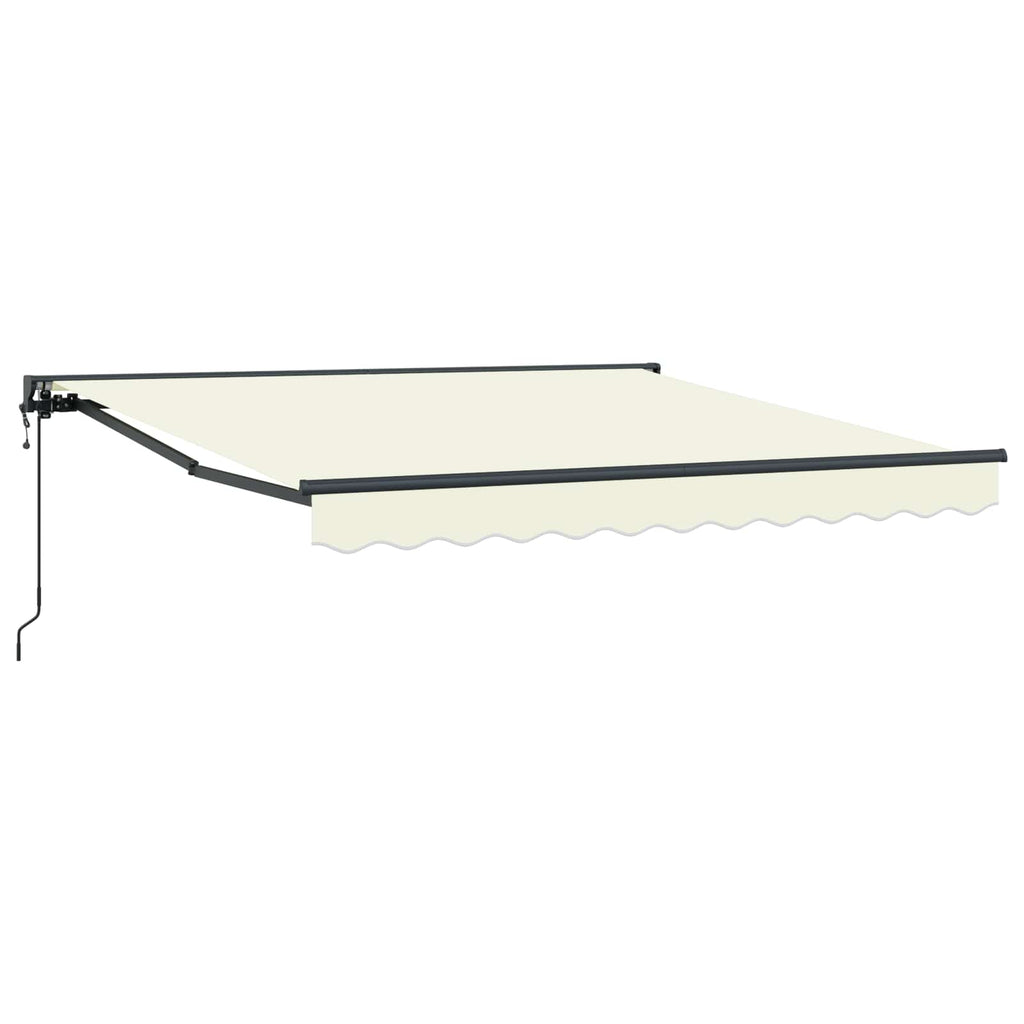 Vidaxl inklapbaar zonnescherm crème 350 x 250 cm polyester en metaal