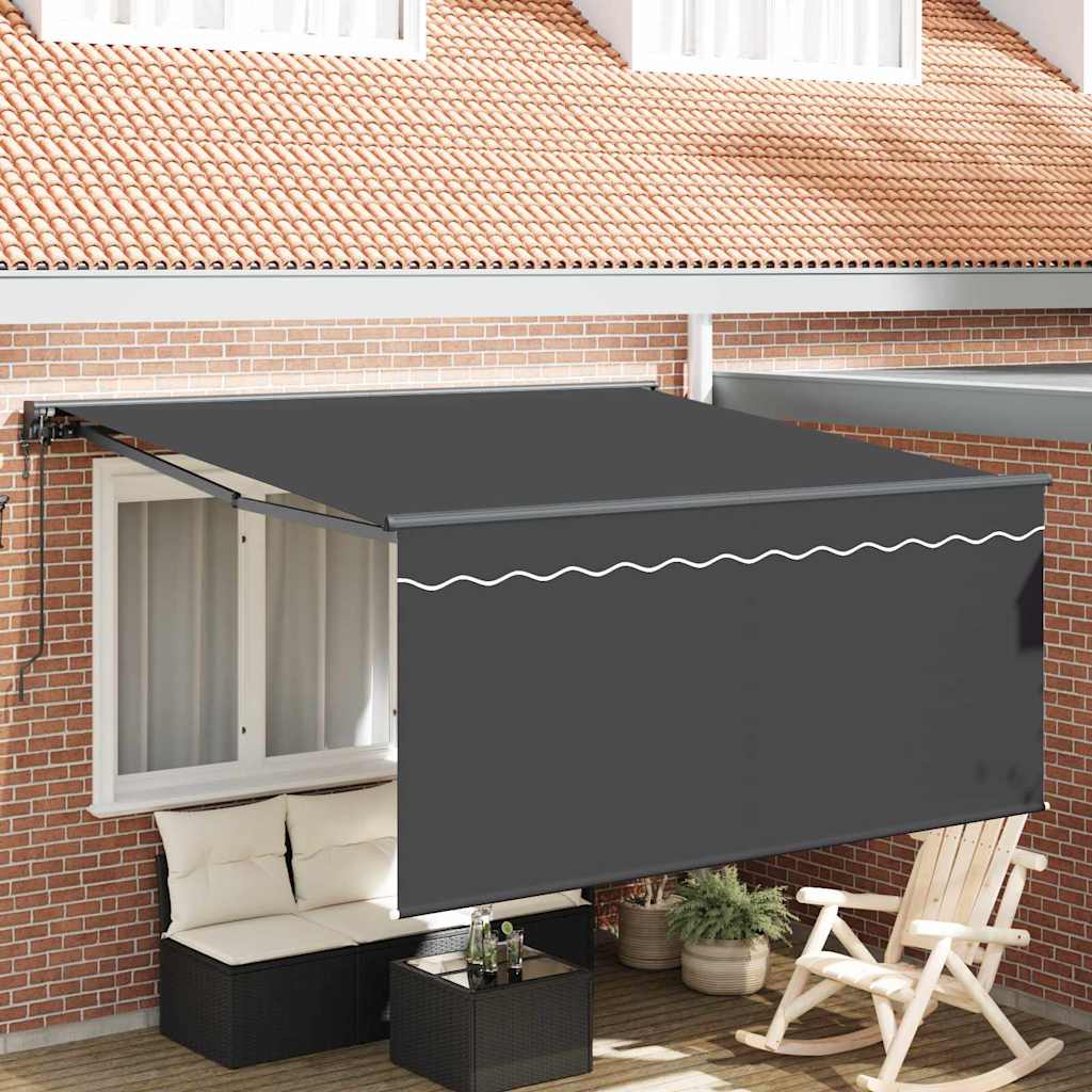 Vidaxl inklapbaar zonnescherm antraciet 350 x 250 cm