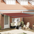 Vidaxl inklapbaar zonnescherm oranje en bruin 350 x 250 cm