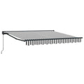 Vidaxl inklapbaar zonnescherm antraciet en wit 350 x 250 cm