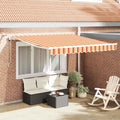 Vidaxl inklapbaar zonnescherm geel en oranje 350 x 250 cm