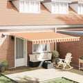 Vidaxl uitschuifbare luifel geel en oranje 400 × 300 cm