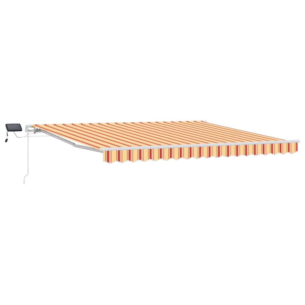 Vidaxl uitschuifbare luifel geel en oranje 400 × 300 cm