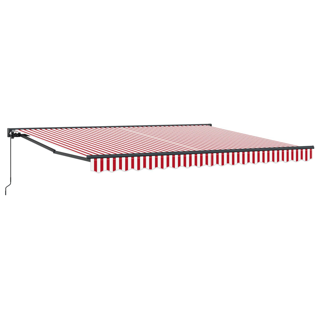 Vidaxl inklapbaar zonnescherm rood en wit 400 × 300 cm