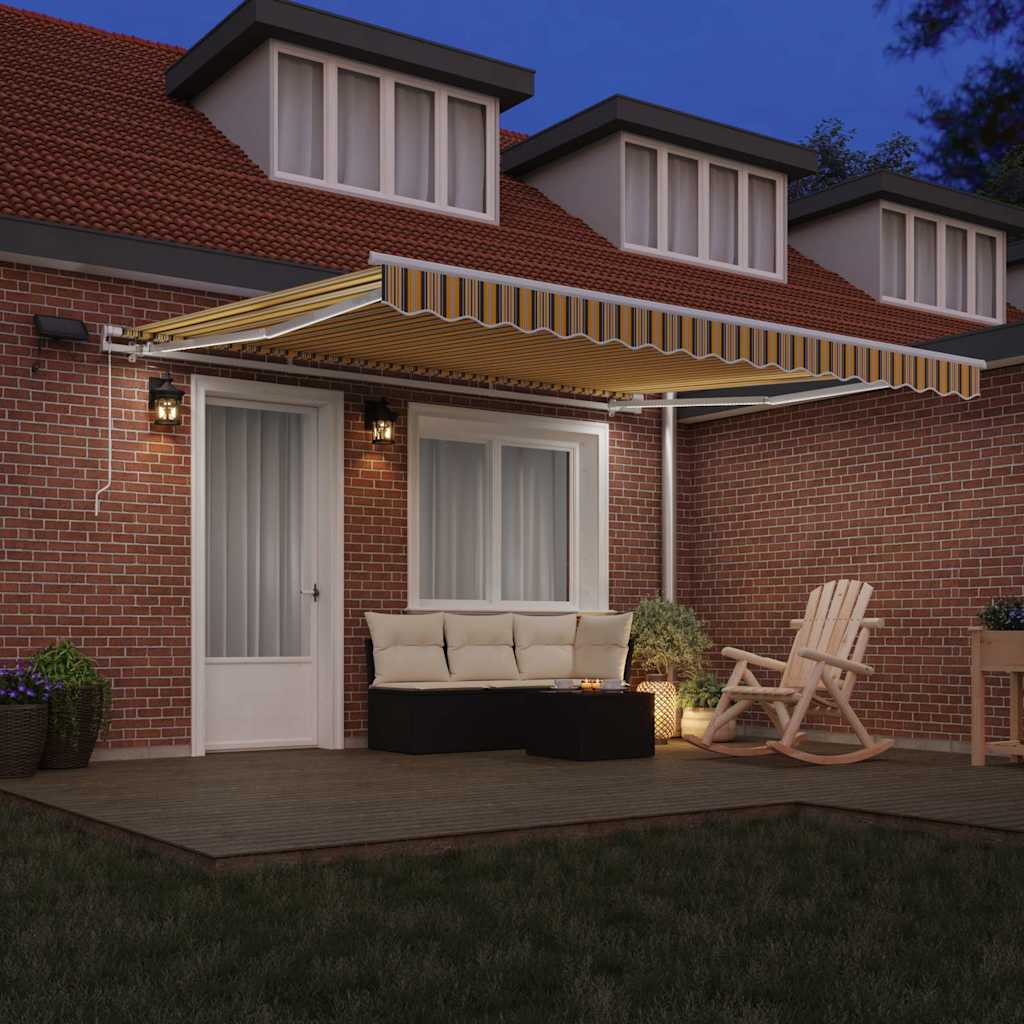 Vidaxl inklapbaar zonnescherm multikleur 400 × 300 cm stof en staal