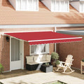 Vidaxl inklapbaar zonnescherm rood 400 × 300 cm polyester en aluminium