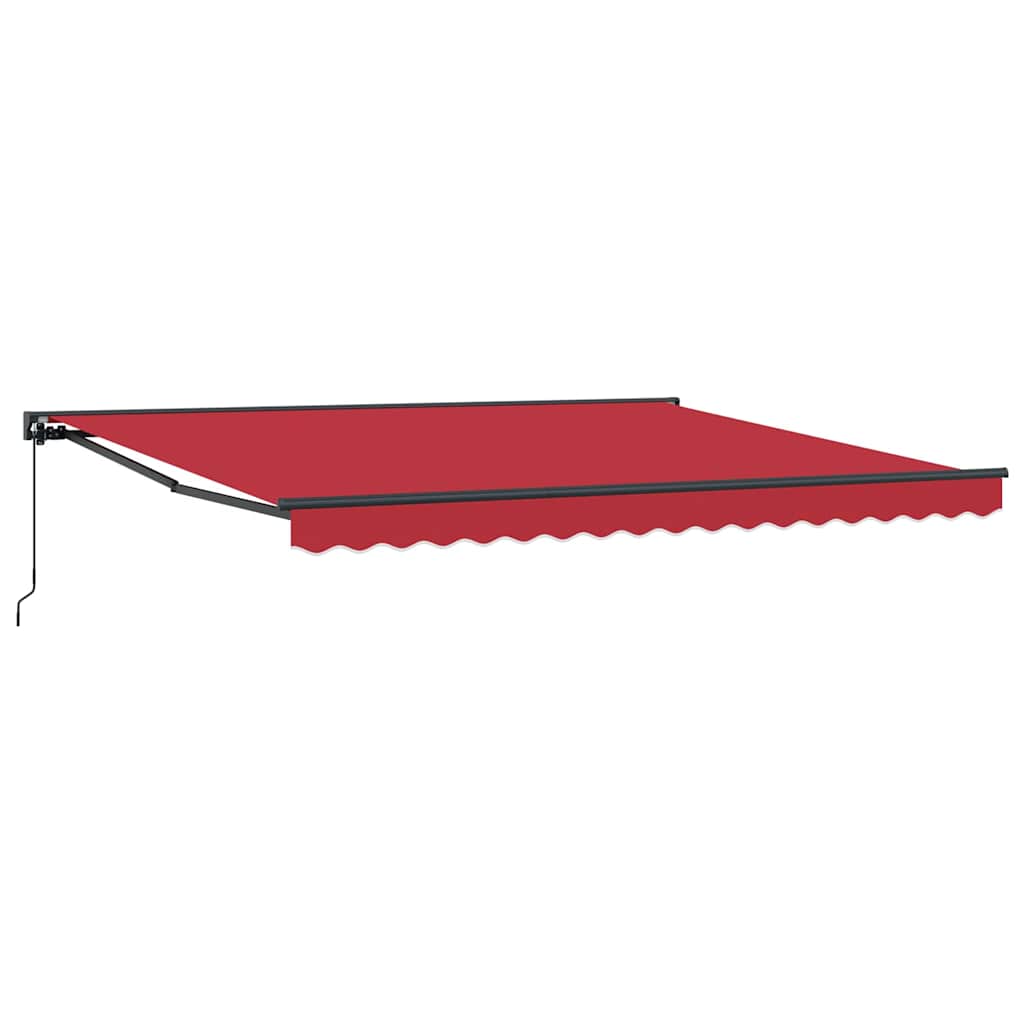 Vidaxl inklapbaar zonnescherm rood 400 × 300 cm polyester en metaal