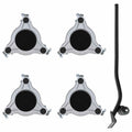 Vidaxl meubelrollers 4 st met lifter 19x17,5x6 cm staal 1000 kg