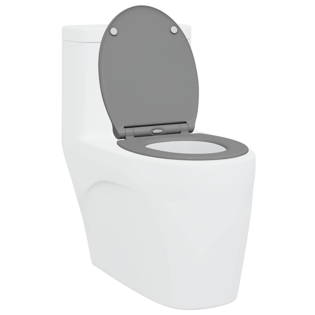 Vidaxl toiletzitting grijs 47 x 37,5 x 3,8 cm duroplast
