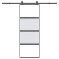 Vidaxl schuifdeur met beslag 76x205 cm gehard glas en aluminium