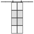 Vidaxl schuifdeur met beslag 76x205 cm gehard glas en aluminium