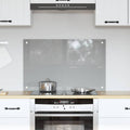 Vidaxl keukenachterwand lichtgrijs 80 x 50 cm gehard glas