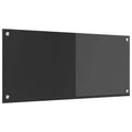 Vidaxl keuken spatscherm donkergrijs 90 x 40 cm gehard glas