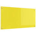 Vidaxl keuken spatscherm geel 100 x 50 cm gehard glas
