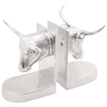 Vidaxl boekensteunen 2 pcs zilver 21,5 x 15,5 x 20 cm aluminium
