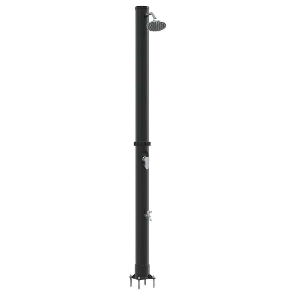 Vidaxl buitenzonne-douche zwart 217 cm pvc en aluminium