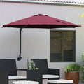 Vidaxl tuinparasol bordeaux rood 248 x 248 x 148 cm polyester en staal