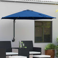 Vidaxl tuinparasol azurblauw 248 x 248 x 148 cm polyester en staal