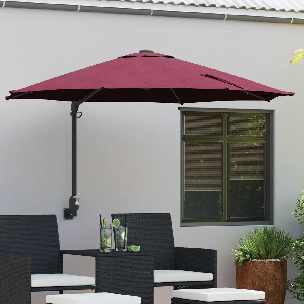 Vidaxl tuinparasol bordeaux rood 248 x 248 x 148 cm polyester en staal
