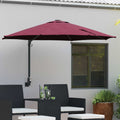 Vidaxl tuinparasol bordeaux rood 248 x 248 x 148 cm polyester en staal