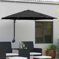 Vidaxl tuinparasol zwart 248 x 248 x 148 cm polyester en staal