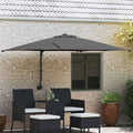 Vidaxl tuinparasol antraciet 248,5 x 247,5 x 160 cm polyester en staal