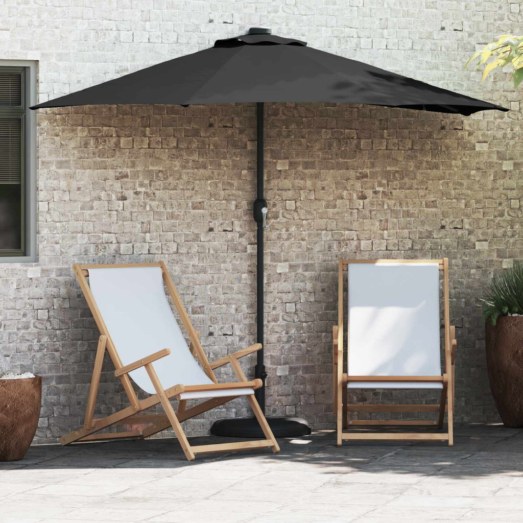 Vidaxl tuinparasol zwart 294 x 150 x 224 cm polyester en staal
