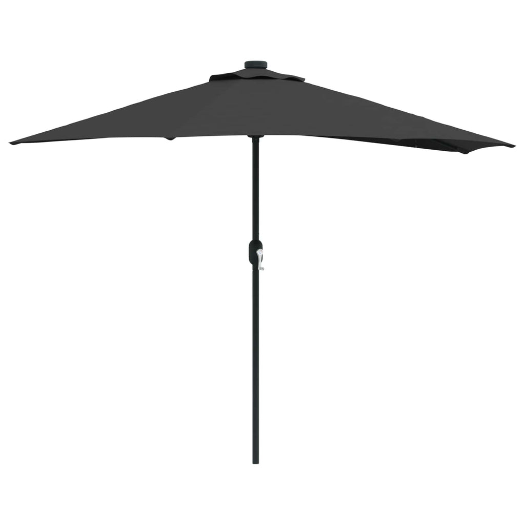 Vidaxl tuinparasol zwart 294 x 150 x 224 cm polyester en staal