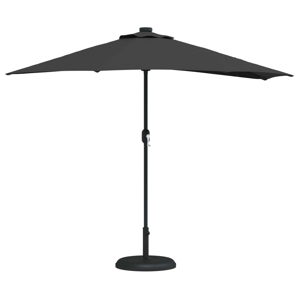 Vidaxl tuinparasol zwart 294 x 150 x 224 cm polyester en staal