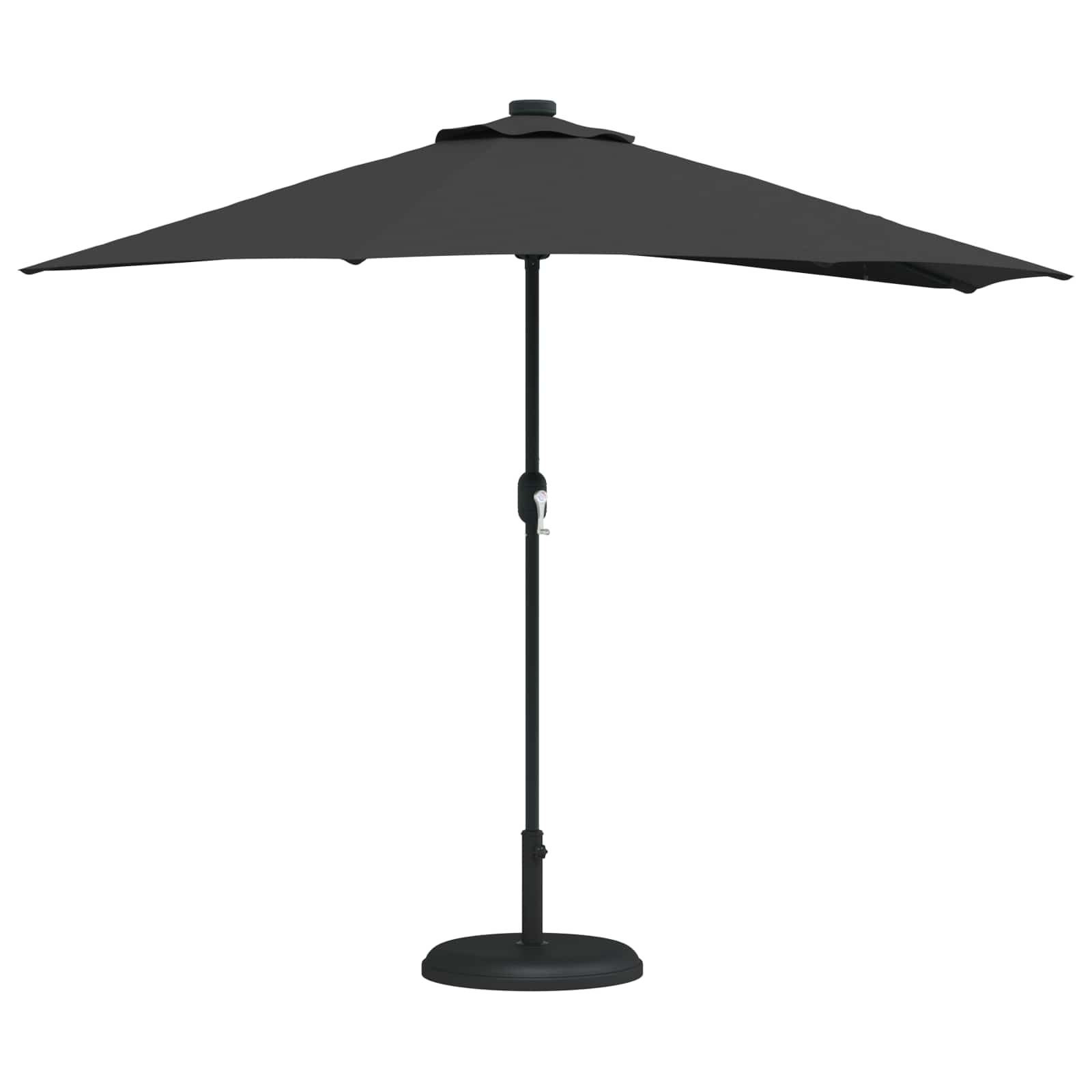 Vidaxl tuinparasol zwart 294 x 150 x 224 cm polyester en staal