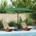 Vidaxl tuinparasol groen 385 x 209 x 244 cm polyester en staal