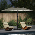 Vidaxl tuinparasol zand en antraciet 385 x 209 x 244 cm polyester