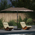 Vidaxl tuinparasol taupe 385 x 209 x 244 cm polyester
