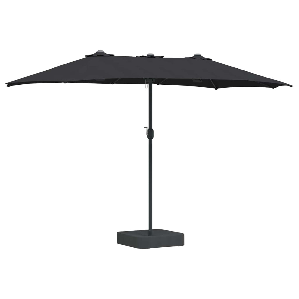 Vidaxl tuinparasol zwart 385 x 209 x 244 cm polyester