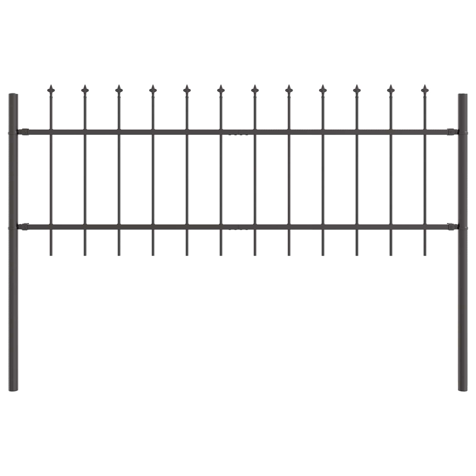 Vidaxl tuinhek 2 pcs grijs 3,4 x 0,6 m poedercoating staal