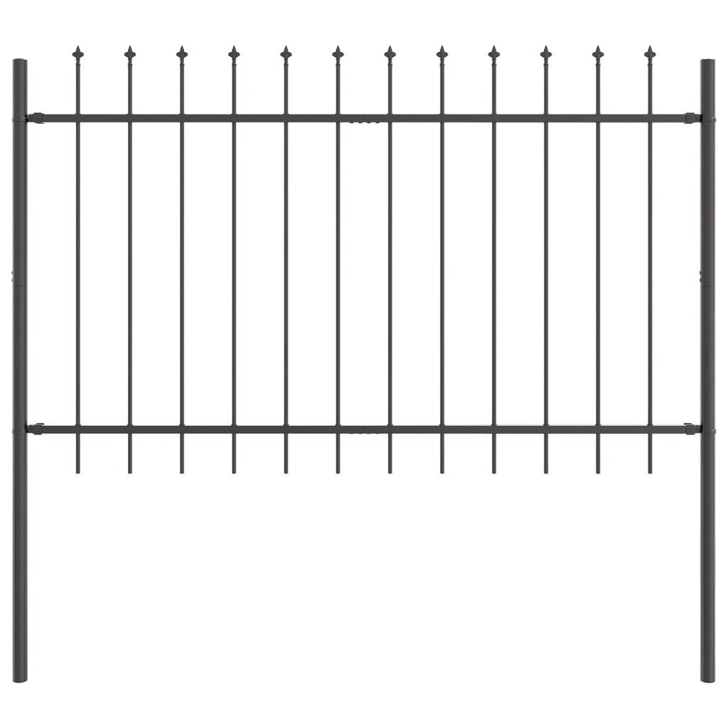 Vidaxl tuinhek 2 pcs grijs 3,4 x 0,8 m poedercoating staal