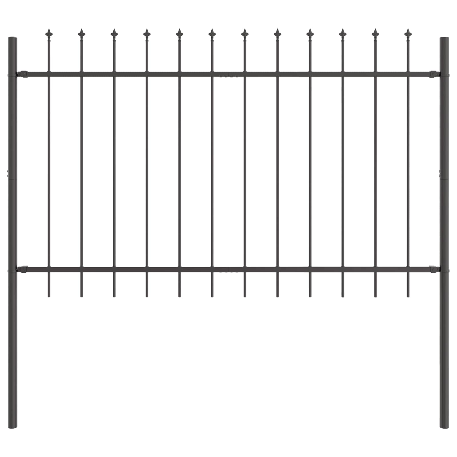 Vidaxl tuinhek 2 pcs grijs 3,4 x 1 m poedercoating staal