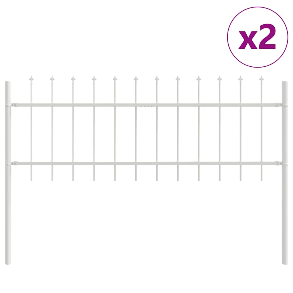 Vidaxl tuinhek 2 pcs wit 3,4 x 0,6 m poedercoating staal