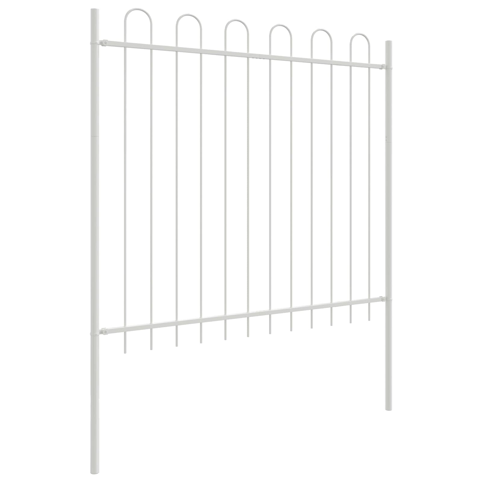 Vidaxl tuinhek 2 pcs wit 3,4 x 0,8 m poedercoating staal