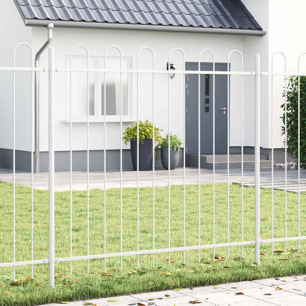 Vidaxl tuinhek 3 pcs wit 5,1 x 1,5 m poedercoating staal