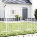 Vidaxl tuinhek 3 pcs wit 5,1 x 1,5 m poedercoating staal
