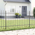 Vidaxl tuinhek 4 pcs grijs 6,8 x 1 m poedercoating staal