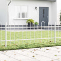 Vidaxl tuinhek boxtel 5 st 8,5 x 0,6 m poedercoating staal wit