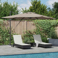 Vidaxl parasol taupe 286 x 284 x 270 cm aluminium en polyester
