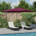 Vidaxl parasol bordeaux rood 286 x 284 x 270 cm aluminium en polyester